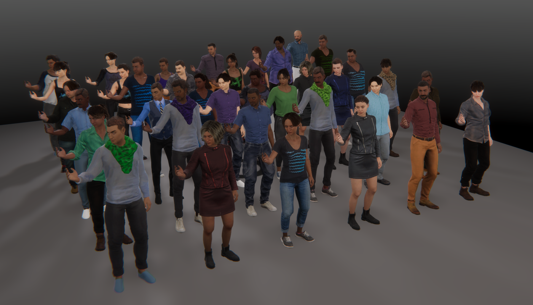 Markerless mocap - synthetic factory